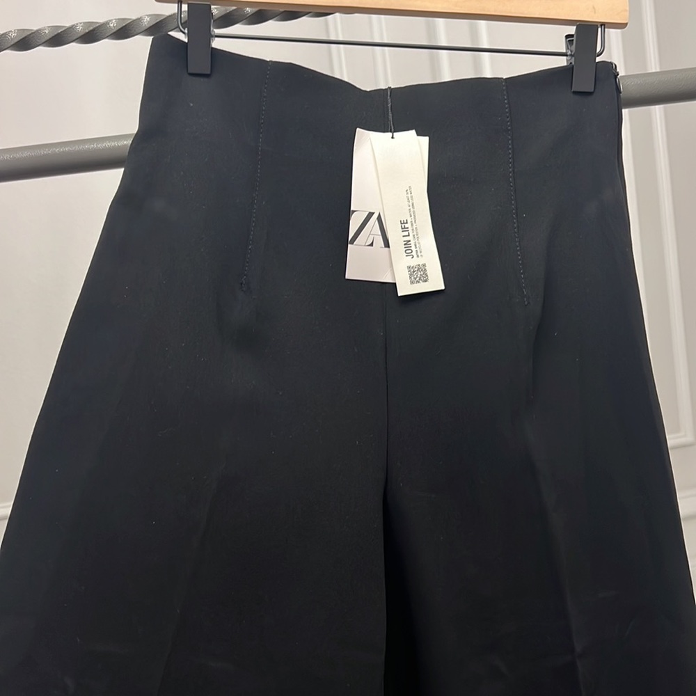 Zara Black Wide-Leg Trousers - Picture 9 of 16